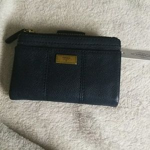 Blue leather Fossil wallet